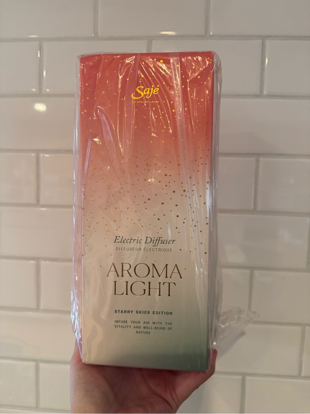 Saje Aroma Light Electric Diffuser - Pink to Cream Gradient